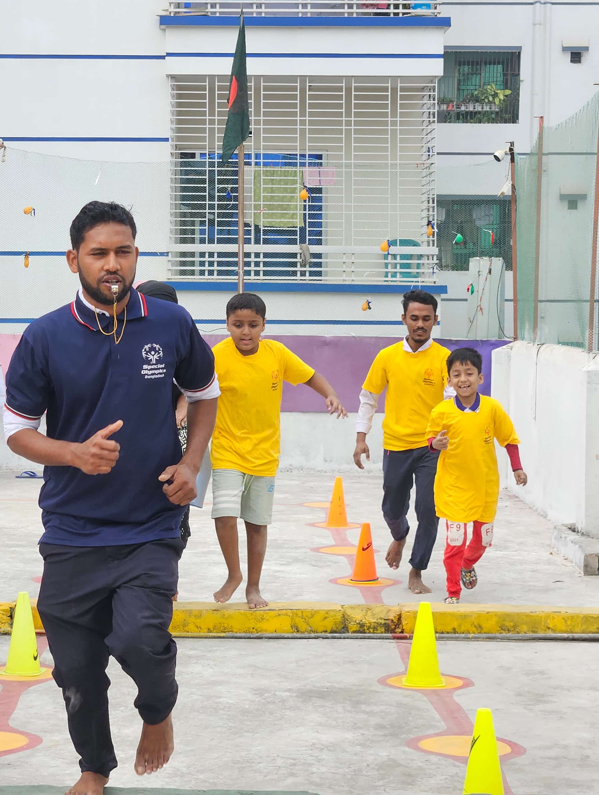 Children in a social group activity