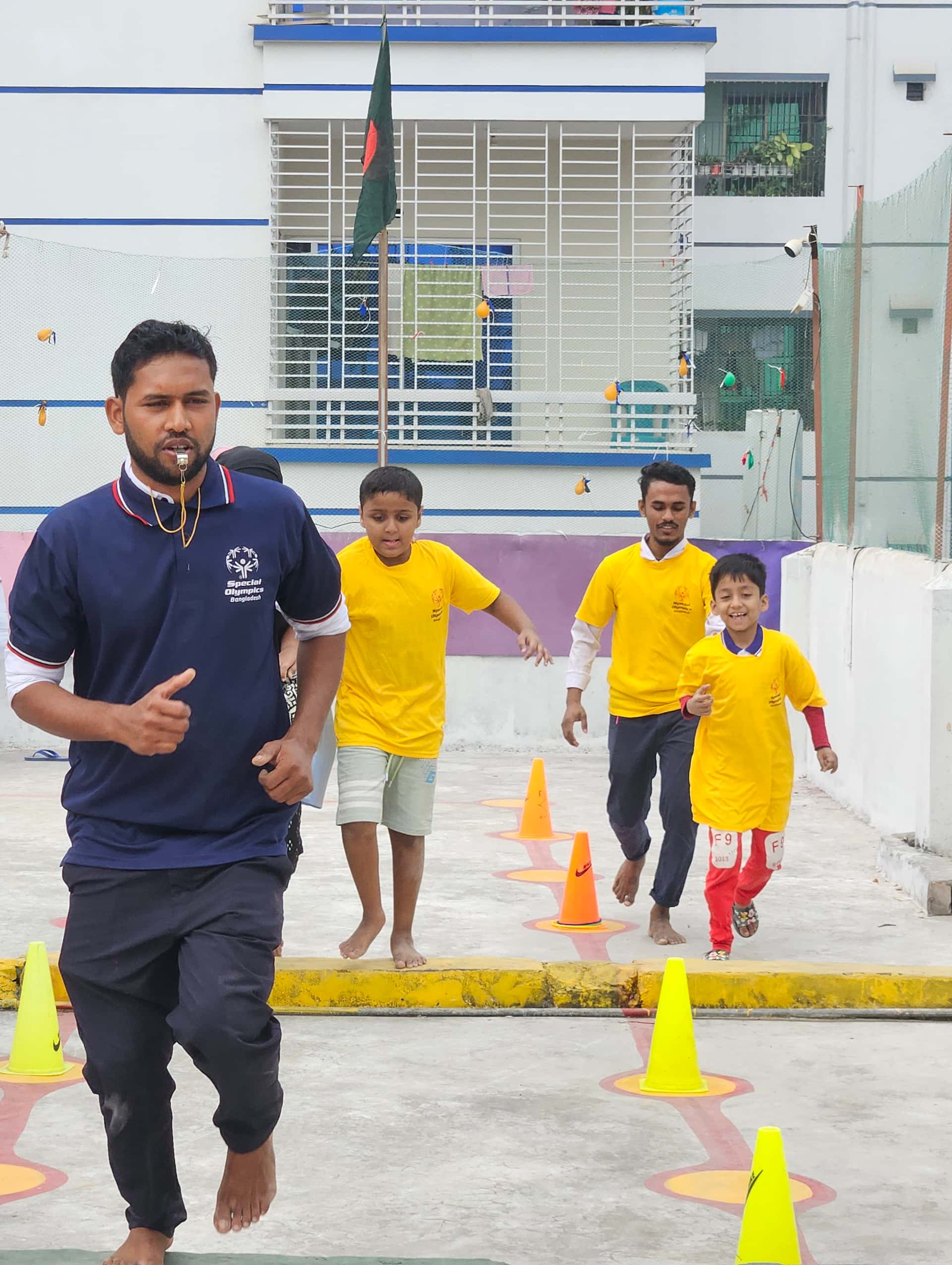 Children participating in social group activity
