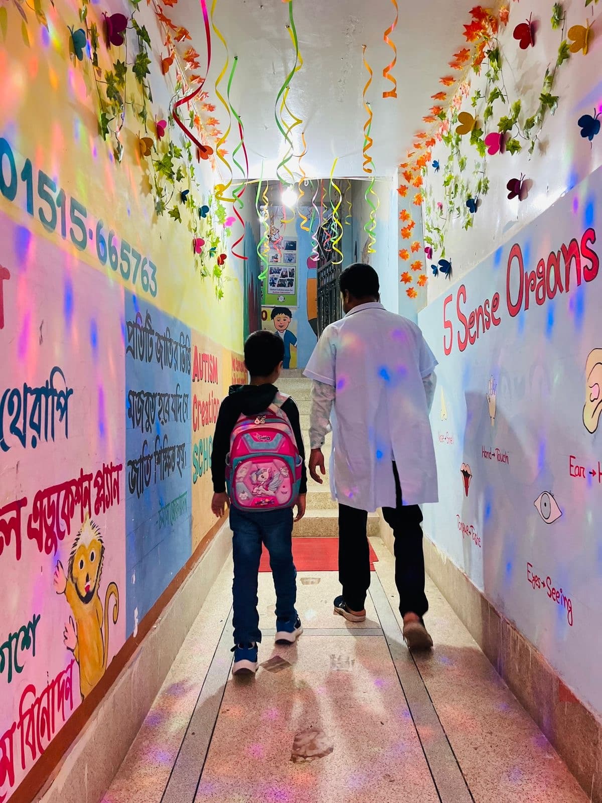Students and staff at Autism Care Foundation campus